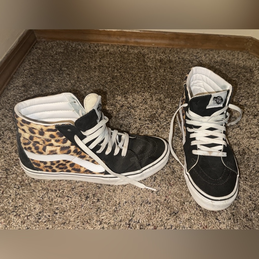 Vans Black and Brown High-Top Sneakers - Picture 1 of 1